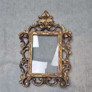 Victorian Vintage Cast Metal Picture Photo Frame Baroque/Rococo Style No Easel